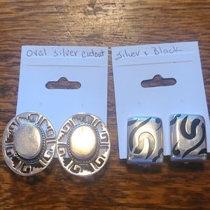 Clip on earrings 2 pair 1 price